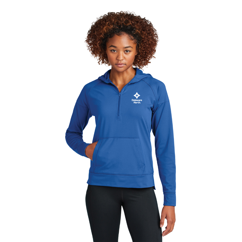 Ladies Sport-Wick® Stretch 1/2-Zip Hoodie